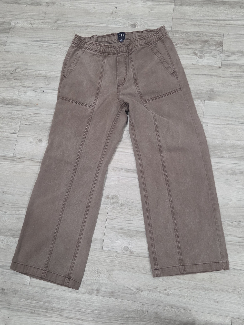 GAP Brown Washed Ankle Pants Straight Leg Size Medium